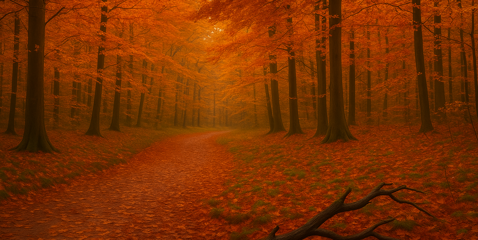 Herbstweg im Nebelwald